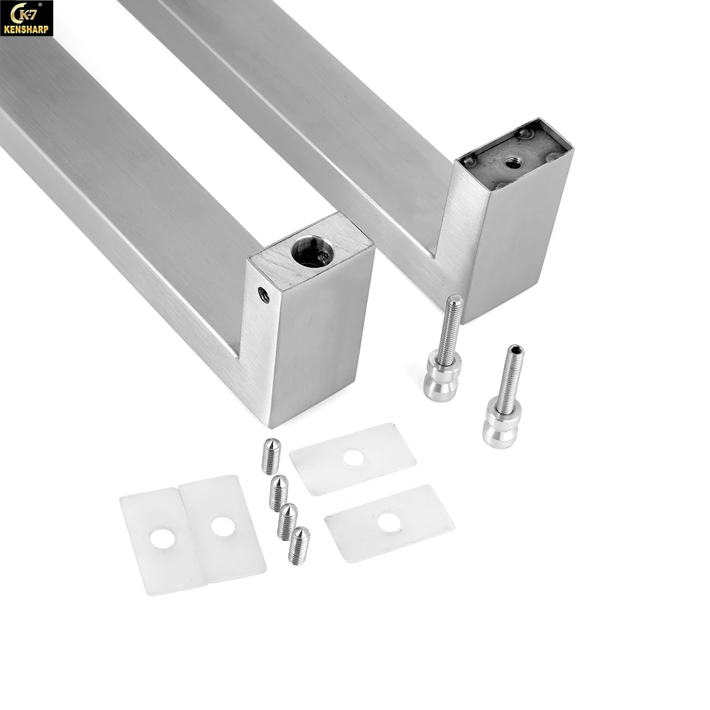 Kensharp Stainless Steel Glass Door Pull Handle Single Side Pull Handle  Wooden And Glass Sliding Door Entrance Door Handle