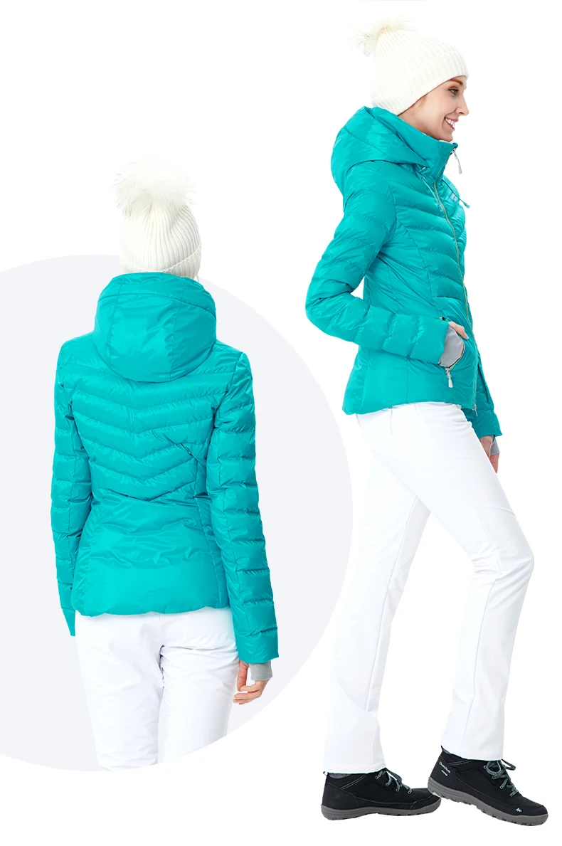 Custom Women Winter Eco-friendly Windproof Waterproof Snowboard Ski Suit Jacket with Hood Ski & Snow Wear for Women Custom Size