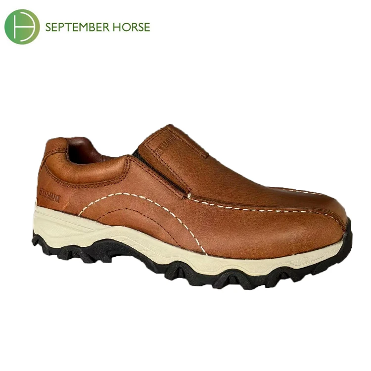 Waterproof woodland chelsea fashionable ppe rubber leather secor shoes men steel toe work footwear safety boots without lace