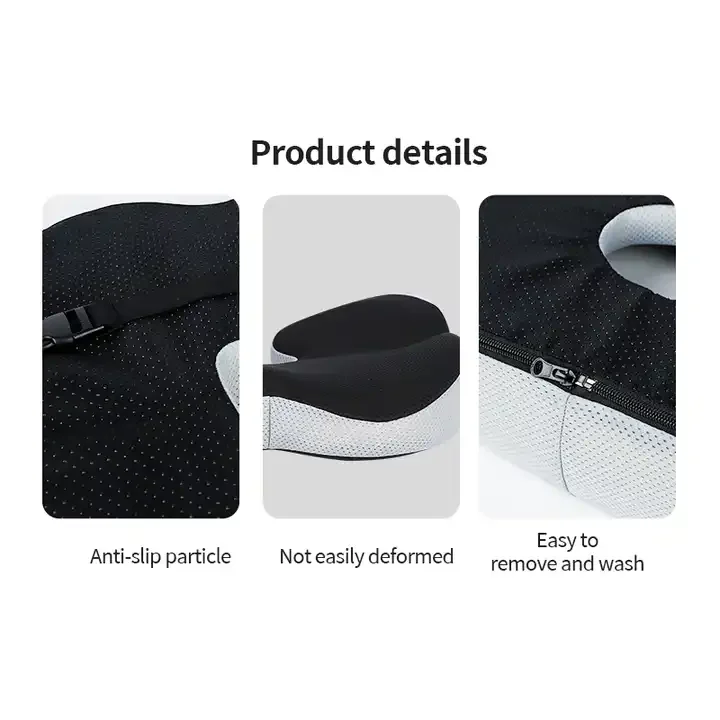 Memory Foam Cushion for Office Chair, Car Seat, Airplane,  Coccyx Pain Relief Desk Chair Cushion for Long Sitting Office Workers