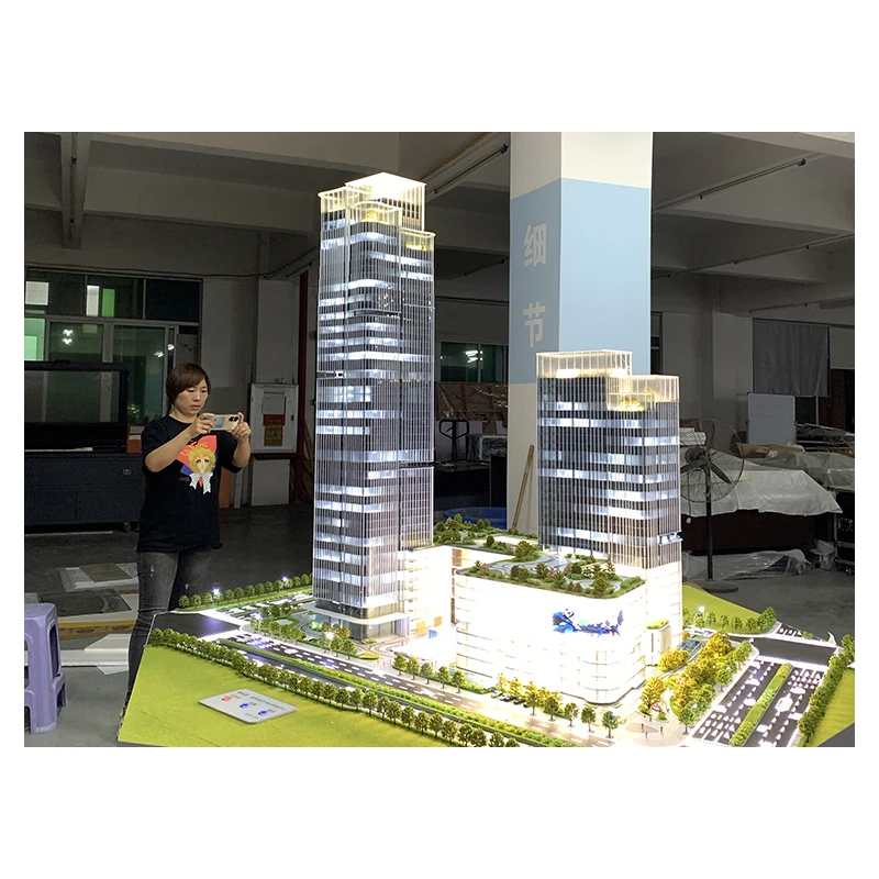 Design style modern landscape architectural model lighting house architecture building models