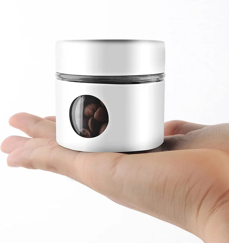 Mini Airtight Stainless Steel and Glass Food Storage Container Food storage box coffee vacuum container