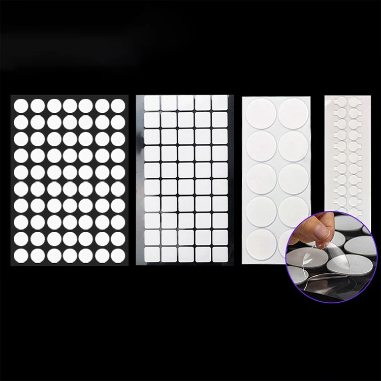 Customized Double Sided Acrylic Adhesive Tape Sticky Sheets Mounting Washable Clear Round Traceless Nano Tape Dots