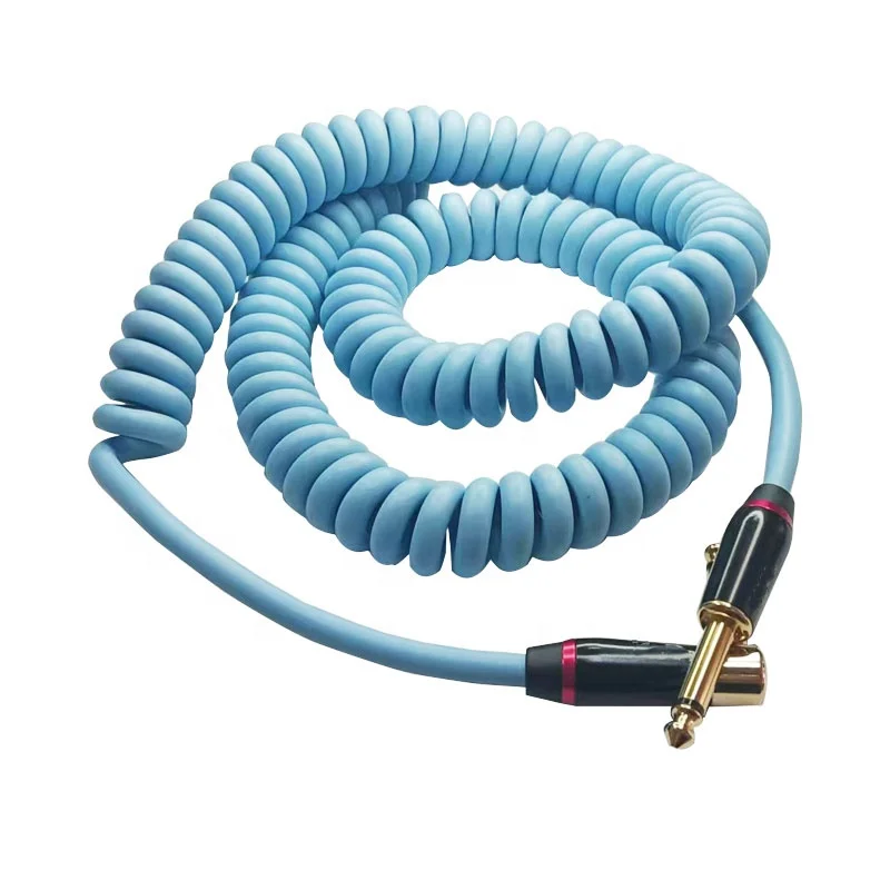 Colorful Coiled Electric Guitar Cable leads Bass Cable Spring instrument Guitar Cable for Guitar accessories