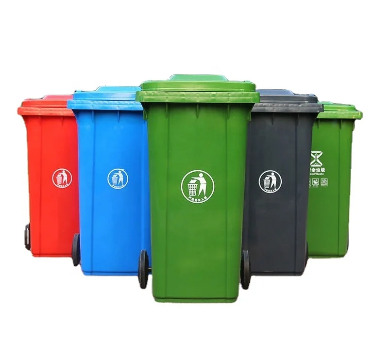 240L dustbin plastic sale price garbage containers plastic dust bin with wheels oem