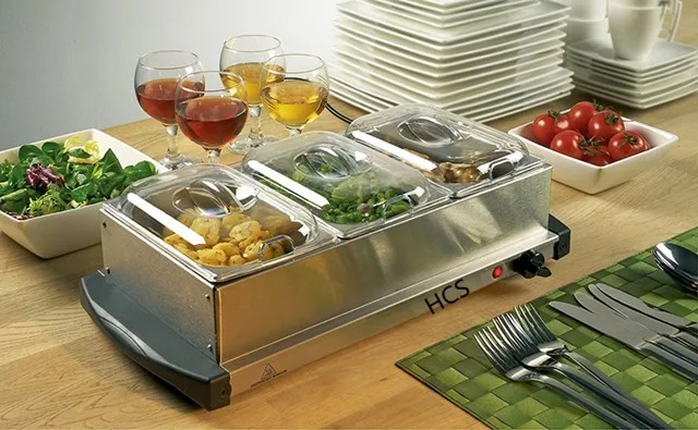 Rectangular Dining Table Food Warmer Home Use Buffet Server