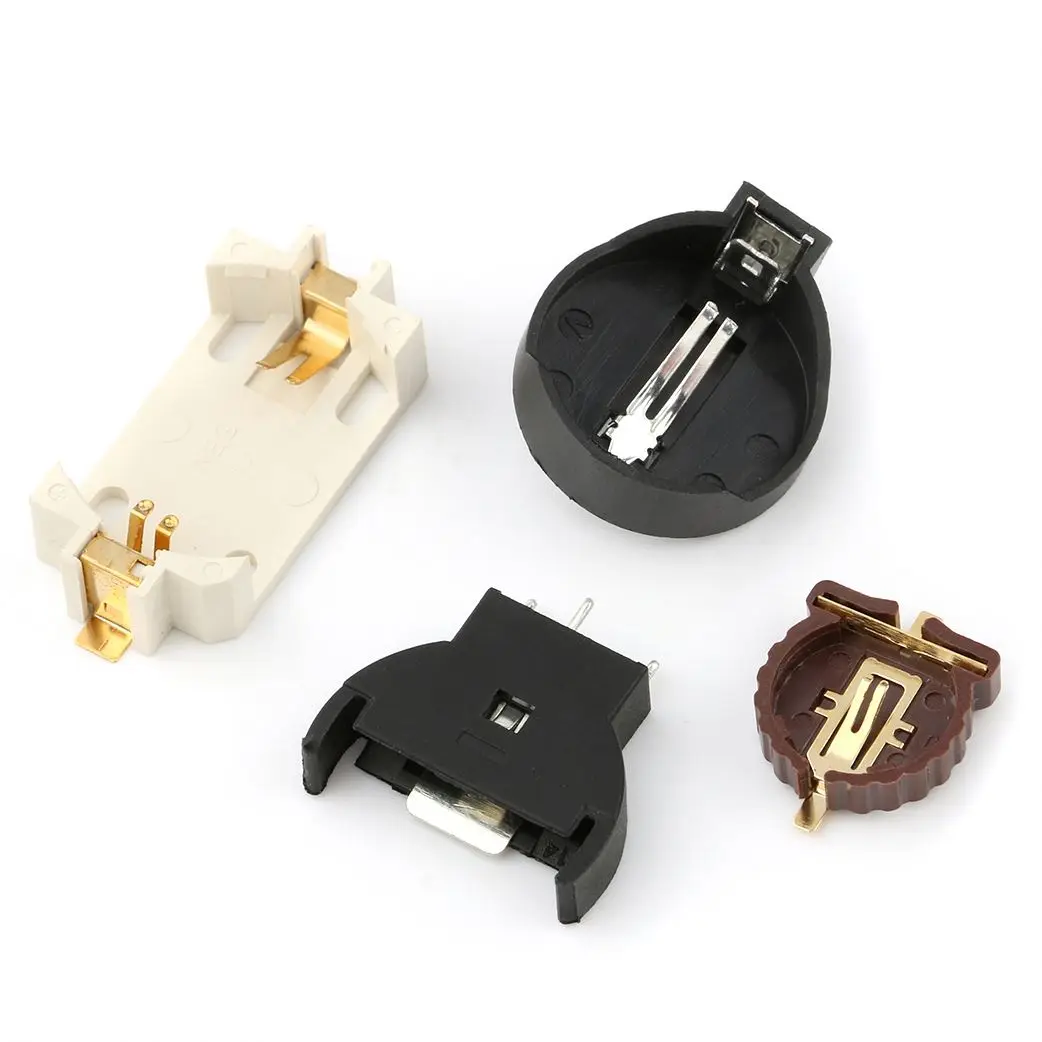 Button CR2032 2450 2477 1220 lithium battery holder case/mount/socket with diy powerbank modulefor rechargeable battery charging