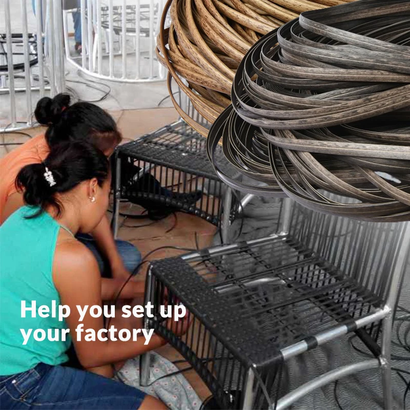 LTR Set Up Factory Service furniture maker plastic twist rattan production line artificial synthetic pe plastic rattan