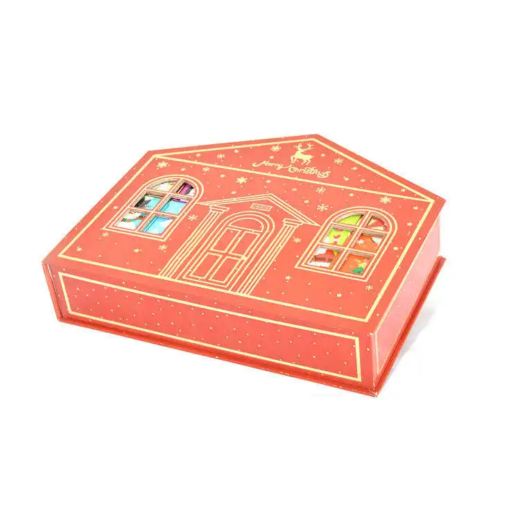 Custom customized gift box Design Christmas Mystery Blank Advent Calendars Cardboard Box