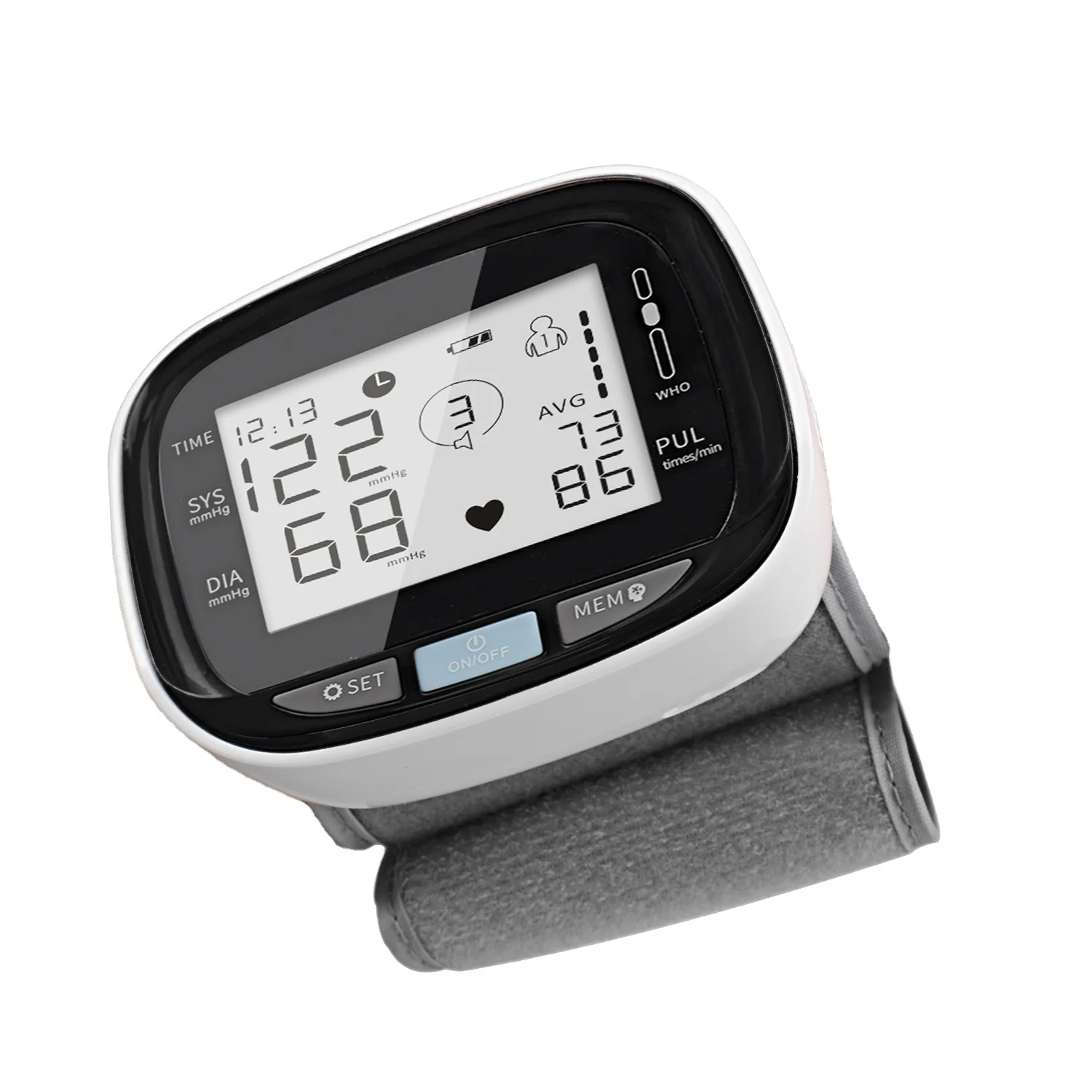 Best selling product cuff pulse portable tonometer heart rate smart electronic digital Wrist blood pressure Monitor