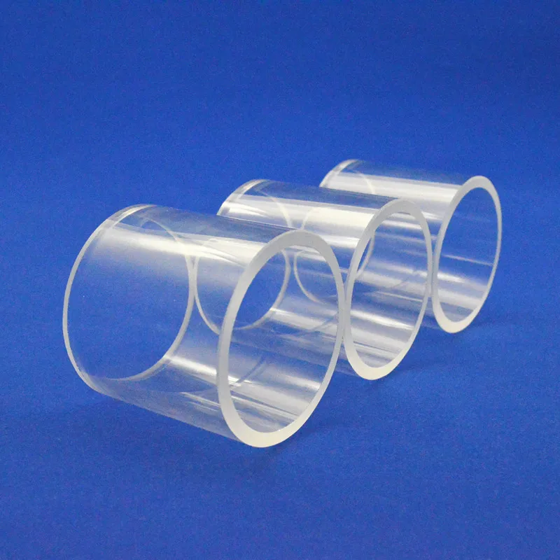 Fire Polishing Transparent Tube Both Sides Open Quartz Glass Cylinder Tube