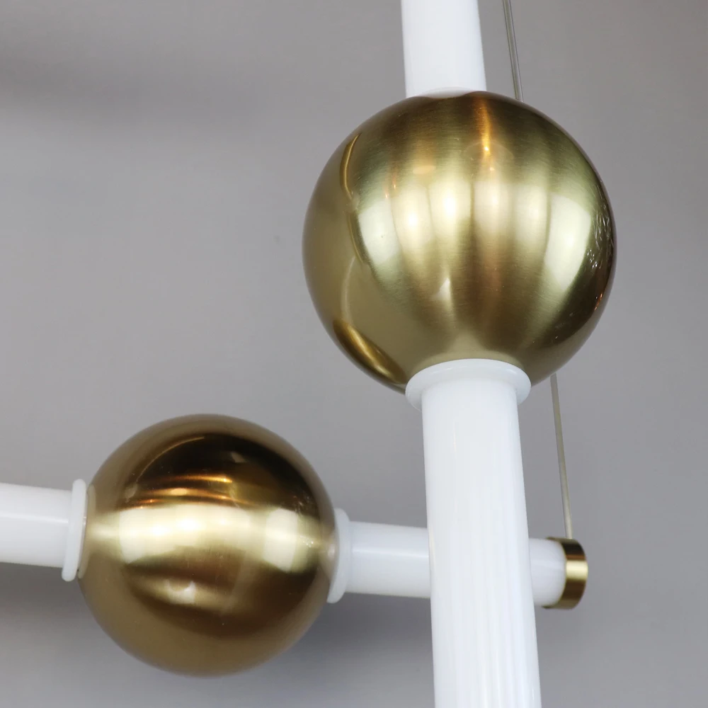 
Zhongshan Post Modern Home Decor Glass Tube Vertical Level Hanging LED Chandelier Pendant Light for Hotel Showroom 