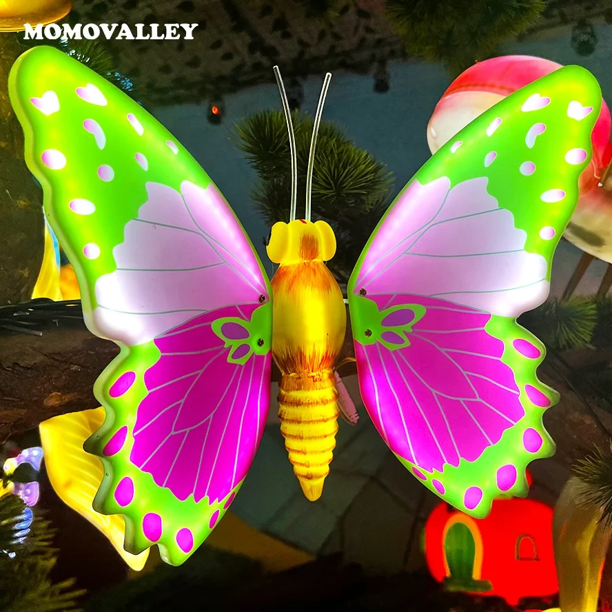 Momovalley 12V 40cm mariposas decorative hanging garden lights outdoor led christmas display outdoor decorative for sale