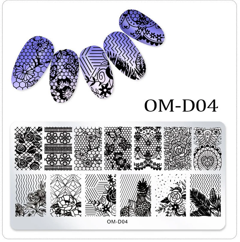 NAP004 12*4cm  nail stamping plates custom  for nails polish nail art design stencil  manicure accessories and tools NAP004