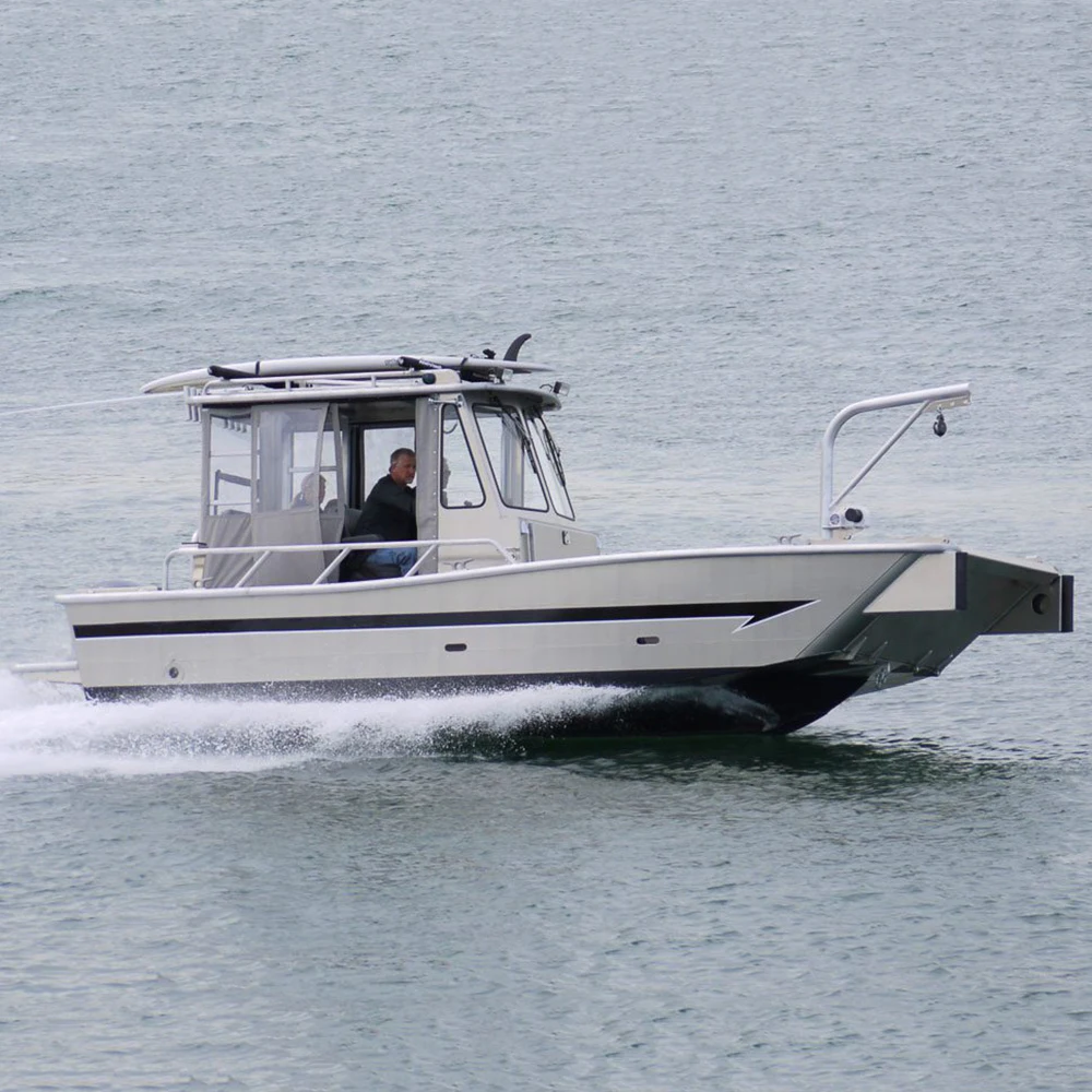 2022 ecocampor 22ft luxury  well craft barge sailing aluminum  work boat landing craft for sale