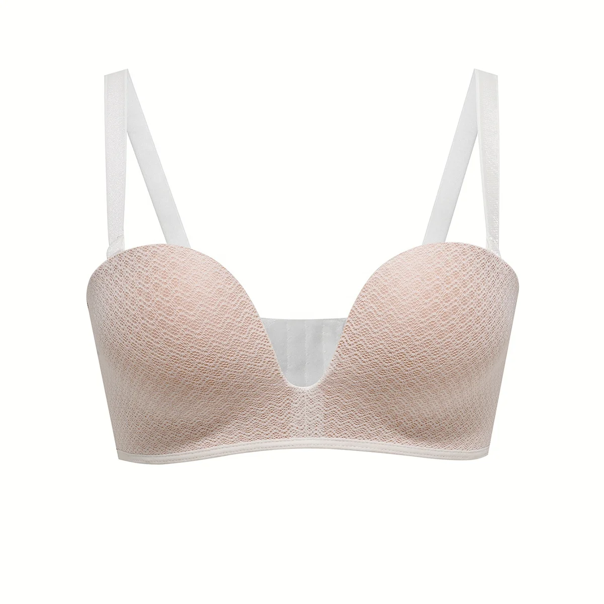 Ready goods Wholesale Seamless Lingeries Teenager Plaid Bra Push Up Thin Cup Wirefree Breathable Gathered Bra For Young Girl