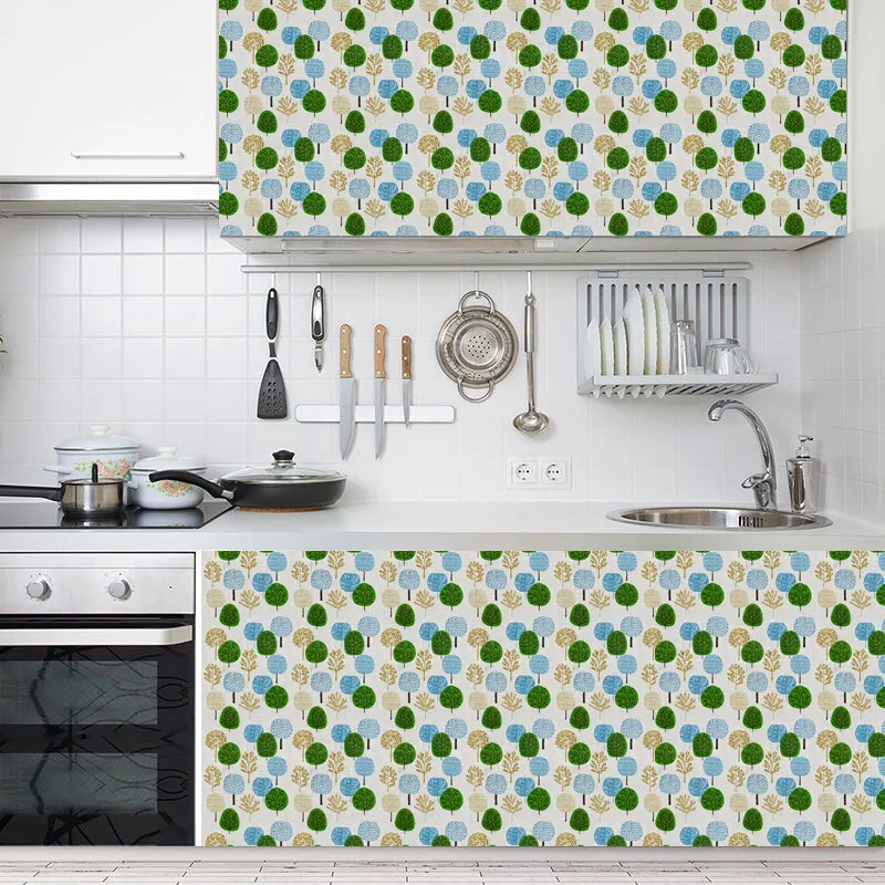 Southeast Asian style Sink Cabinet Curtain No Need Perforated Dust Proof Self Adhesive Kitchen Door Window Cover Curtains