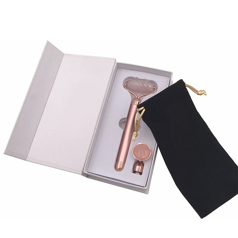 Light Green Eternal Flower Promote Blood Circulation Neck Jade Facial Massage Jade Roller Stone