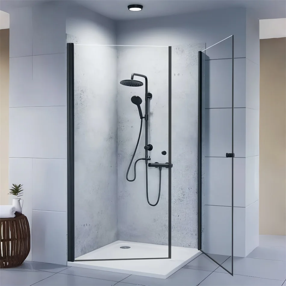 Oumeiga turkey bathroom 750 x 750 corner base shower enclosures double sliding door