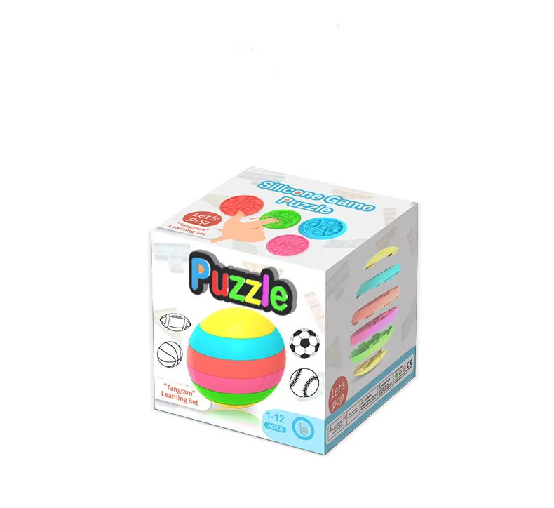 Best Selling Wholesale Poppet Fidget Toy Silicone Baby Stacking Toys Educational Toys Puzzle Fidget Popper Ball