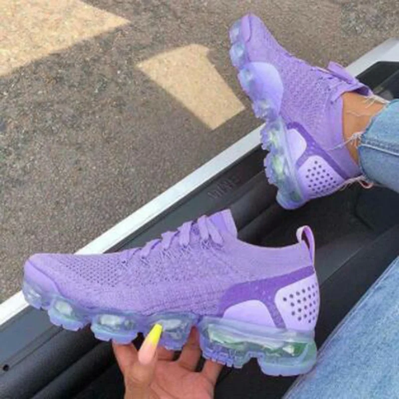 Женская Повседневная обувь; Легкие кроссовки; Дышащая Спортивная обувь для бега; Женская мода 2021 года; Новинка; Сетчатый фиолетовый цвет для женщин; tenis feminino