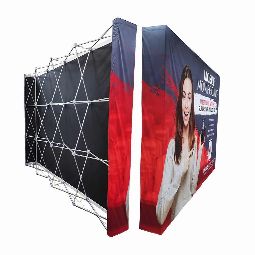 Straight 8-Feet Pop up Display Trade Show, Exhibit Backdrop Booth,Portable Display Banner Includes Carrying Bag