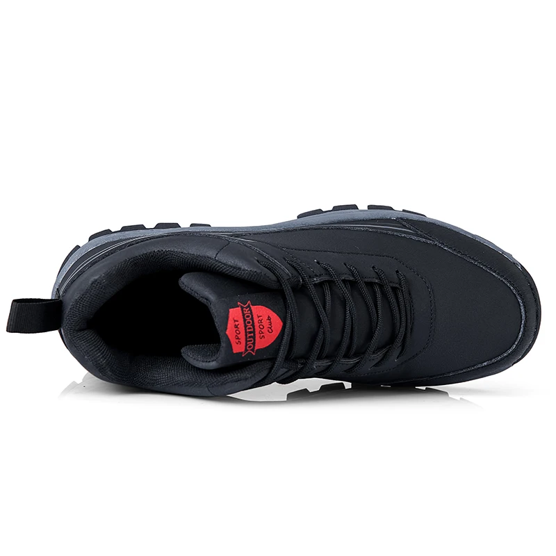 Ankle boots black and grey two color breathable hiking shoes men outdoor boots