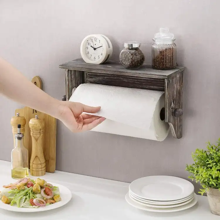 Absorbent 2-Ply Virgin Kitchen Paper Towel Rolls Soft Toilet Tissue for Household Water and Oil Cleaning