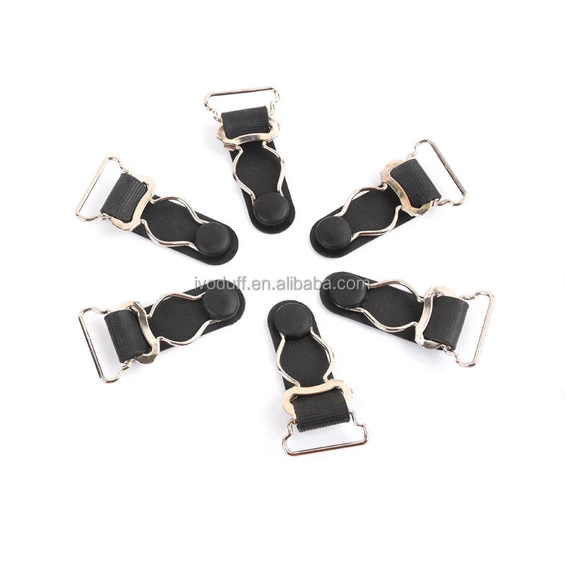 Ivoduff Wholesale 20mm Suspender Clip Garment Accessories Black Suspender Garter Clips