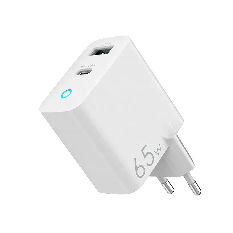 USB Type C PD QC 3.0 65W GaN PD Fast Wall Charger For Huawei Notebook Laptop Mobile Phone