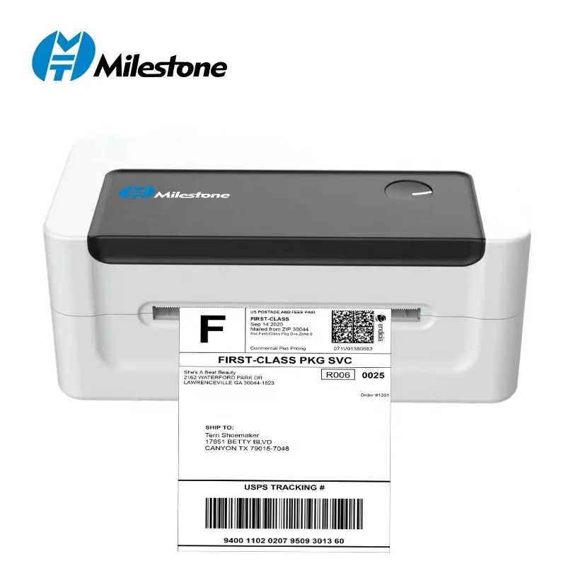 Milestone Express Thermal Label Printer 203dpi 300dpi USB Port Shipping Label Printer MHT-L1081 Barcode Thermal Label Printer