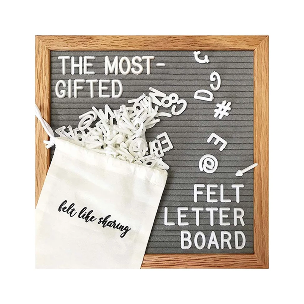 A Hot Sell DIY Factory Oem Odm Oak Wood Frame Changeable Color Felt Letter Board Message Changeable Letter Board