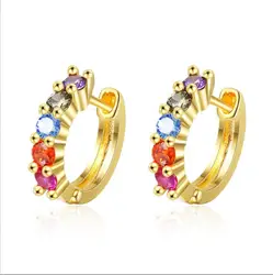18k 14k gold plated wholesale fancy small gold earrings for woman