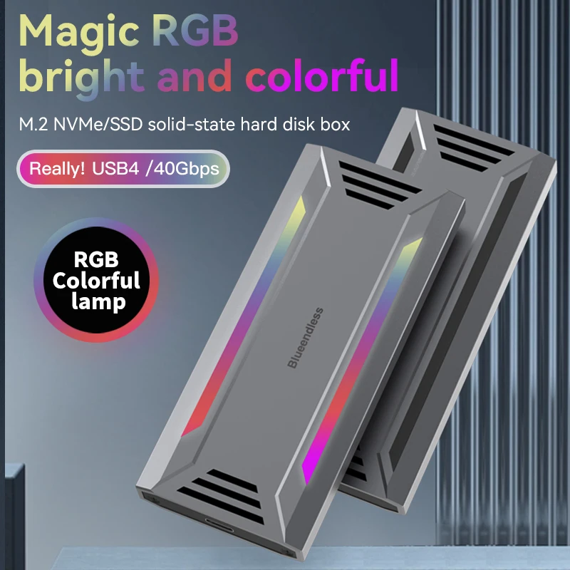 High quality aluminum ssd m.2 4tb m.2 nvme pcie 4.0 usb 4 40Gbps m.2 nmve enclosure