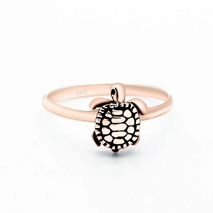 925 sterling silver gold plated hawaiian tortoise ring latest design turtle ring for women
