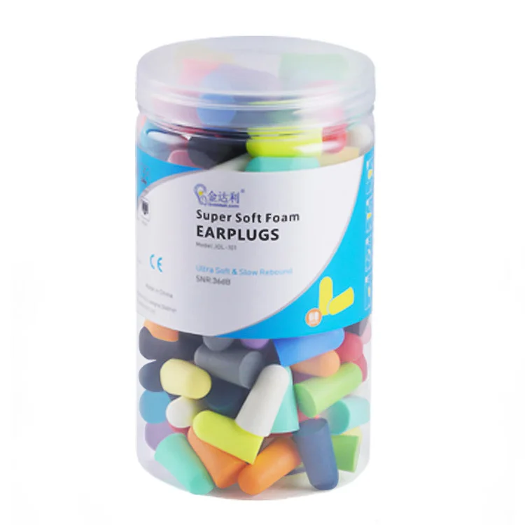 Hearing Protection 100 Pairs PU Foam Ear Plugs Custom Logo 38dB Noise Reduction Sleeping Earplugs with Logo