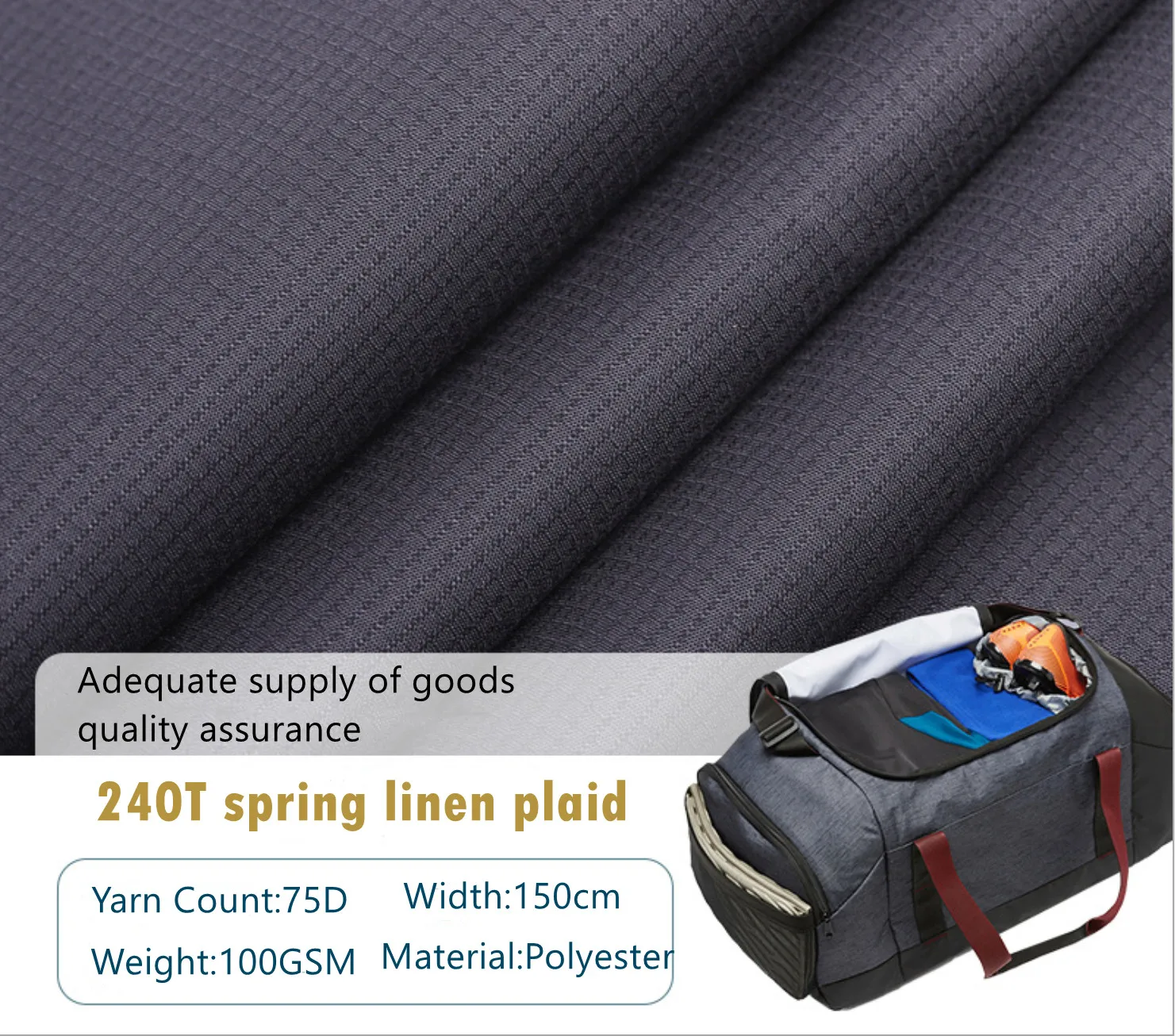 240T plaid spring yarn PU laminated outdoor hiking clothing waterproof moisture permeable breathable fabric rushing jacket