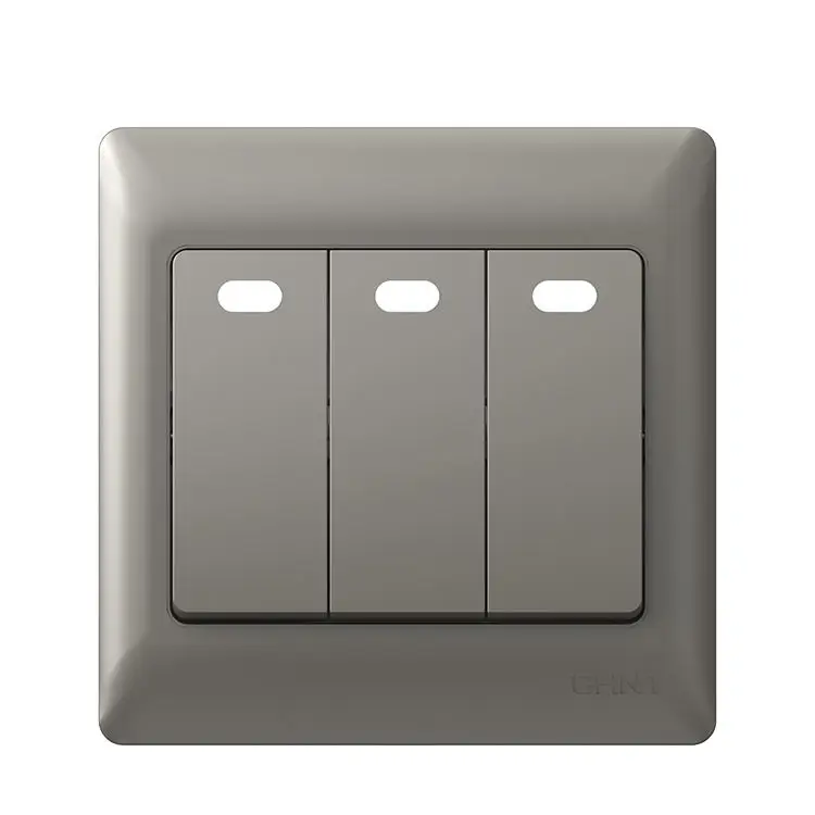 CHINT Electric home modern switches 3 gang 2 way light switches Computer panel American wall switches