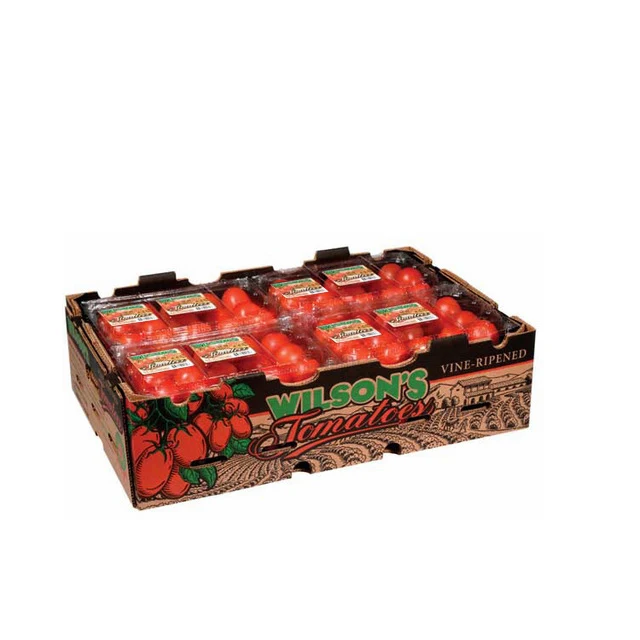 Оптовая продажа, высокое качество, упаковка, Пользовательский логотип, гофрированная бумага, картонная коробка для фруктов и овощей, упаковочная коробка