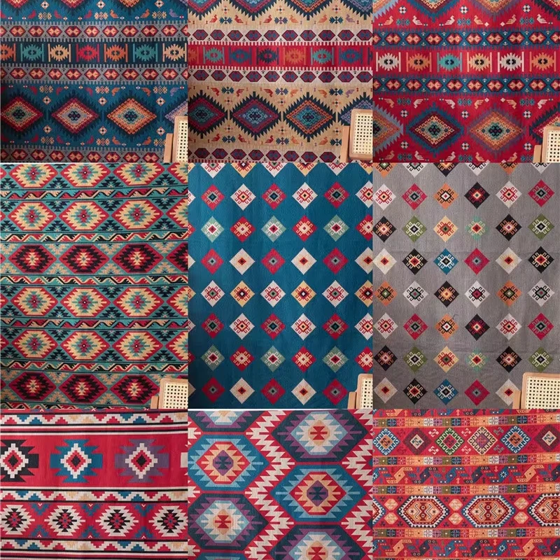 Wholesale Boho -Aztec Theme Middle East Style Jacquard Sadu Fabric