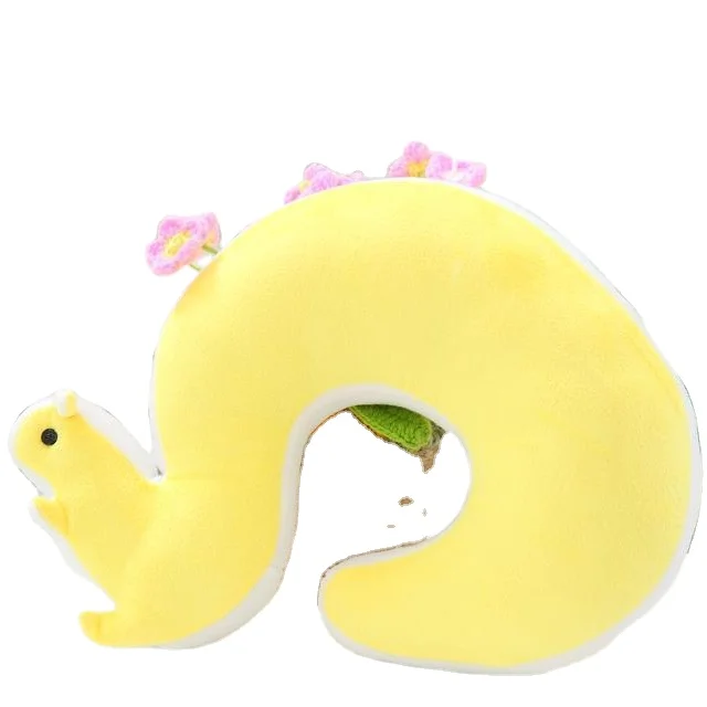 Cute Animal Small Squirrel Shaped Plush Neck Pillow U Shape Neck Pillow for Home Office Car Travel