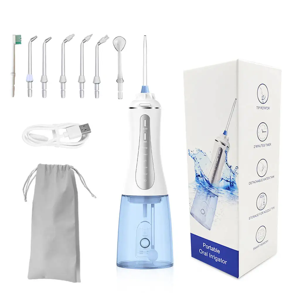 2021 Ipx7 Waterproof Water Flosser Cordless Water Pick Teeth Cleaner Portable Dental Oral Irrigator