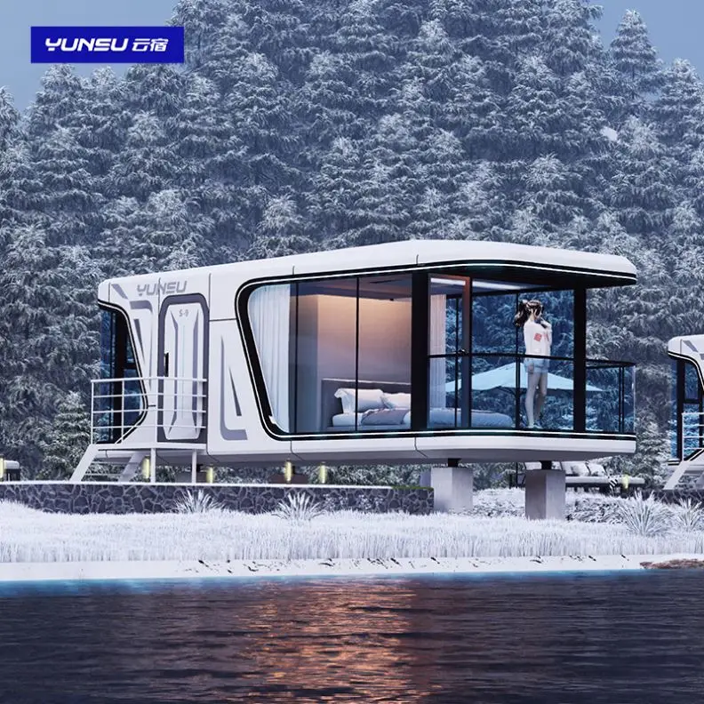 Portable Homes Modular Prefab Commercial Space Capsule Outdoor Eco Beach Houses for Sale