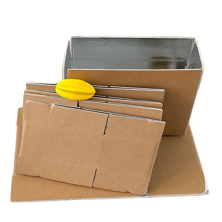custom Logo aluminum foil insulation carton food delivery carton box with insulation for mailing
