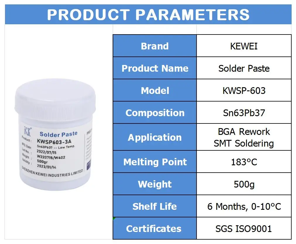 Sn60Pb40 Solder Paste 500g Tin Welding Paste 60 40 for SMT Solder Paste Printing Machine