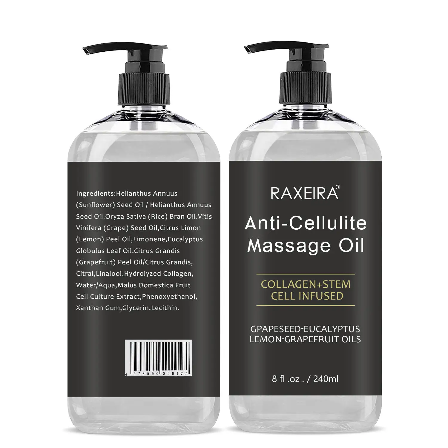 Private label Firming Smoothing 100% Natural Anti Cellulite Massage Oil