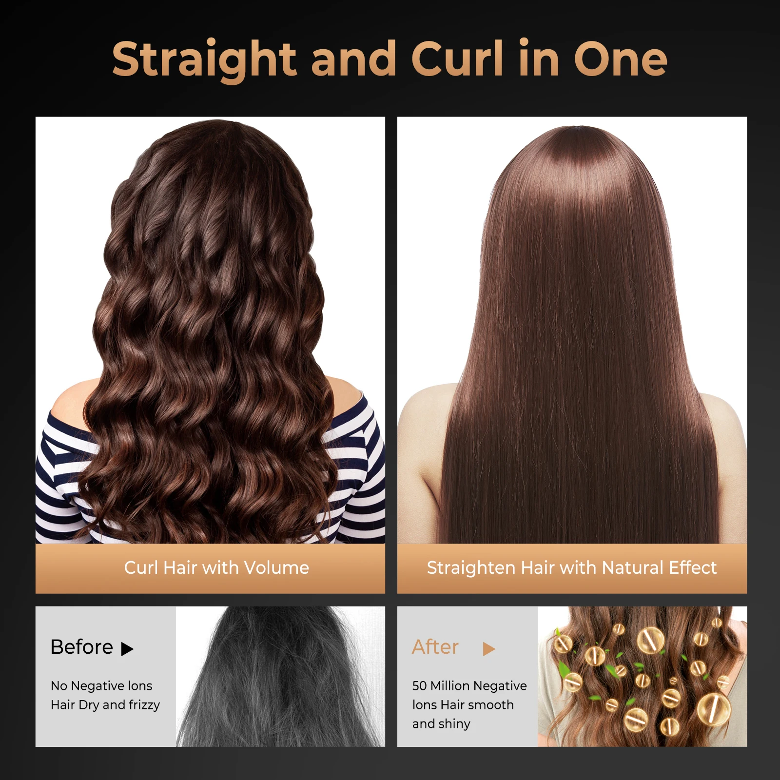 Customized Electric Ionic Ceramic Rolling Round Hair Curler Brush Heated Thermal Brush