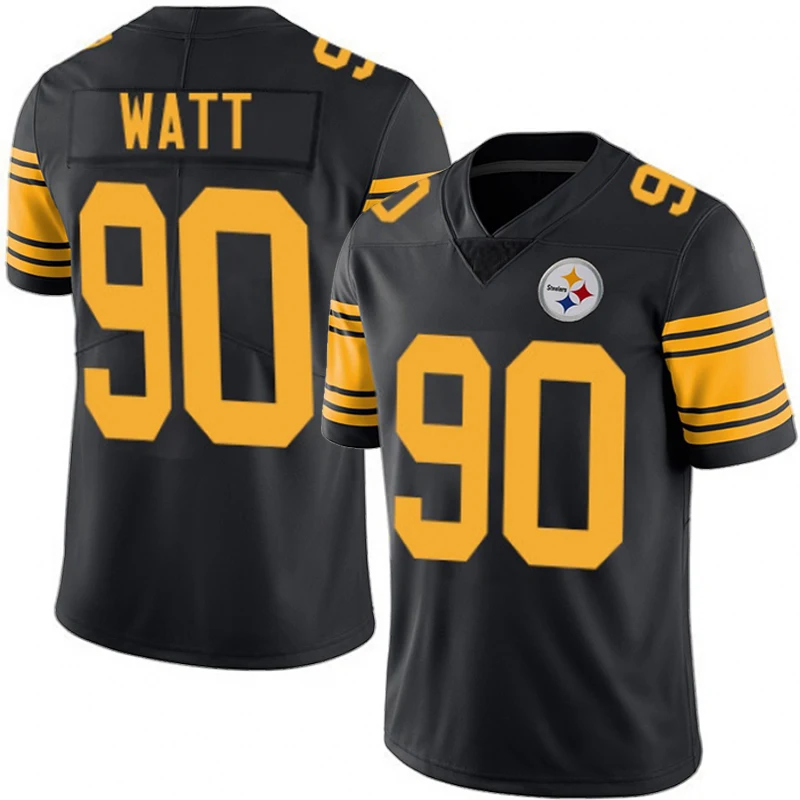 New Style Wholesale China Pittsburgh Stitched American Football Jerseys Custom Steeler Team 39 FITZPATRICK 90 WATT 55 BUSH TUIT