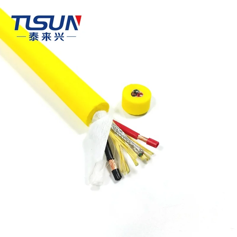 4Core Twisted Yellow ROV Cable Zero Floating Cable For ROV