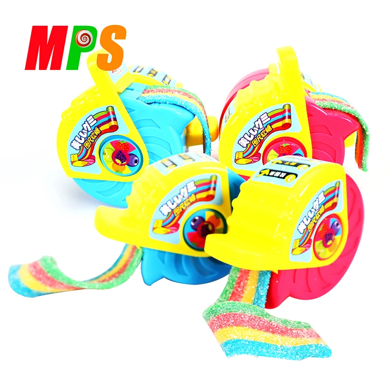 Fun Assorted Fruity Flavors Individual Sour Belt Candy Push Pop Gummy Roll